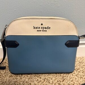 Kate Spade Outlet Blue and White Crossbody Shoulder Purse Bag